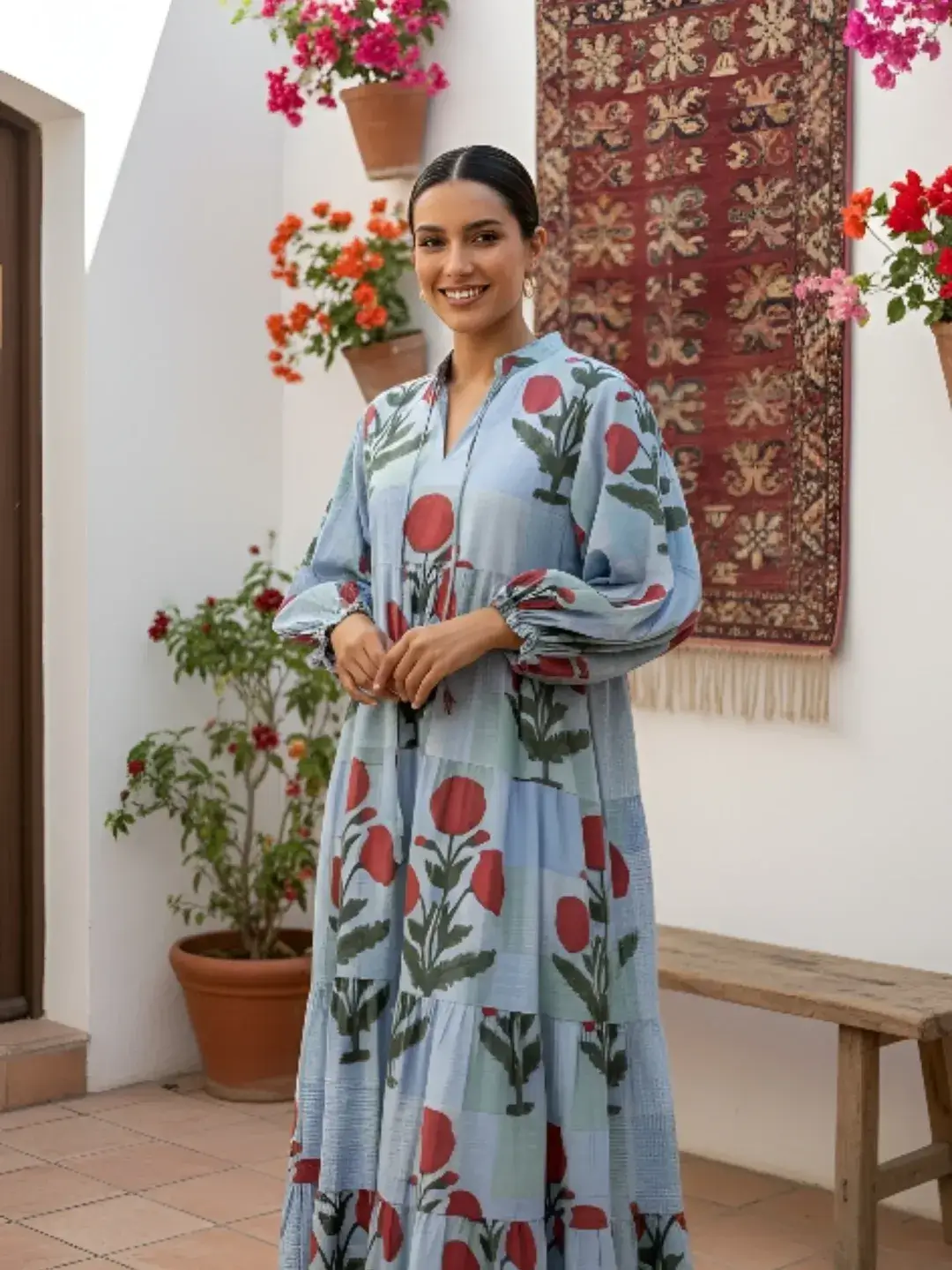 summer cotton dresses 2026 Playful Blue Prints That Bring Fresh Energy