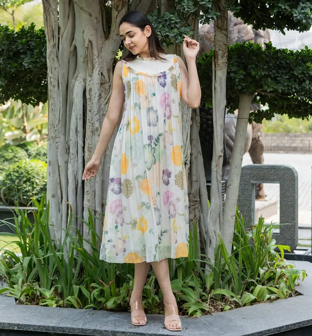 summer cotton dresses 2026 Soft Pleated Florals That Feel Light and Feminine