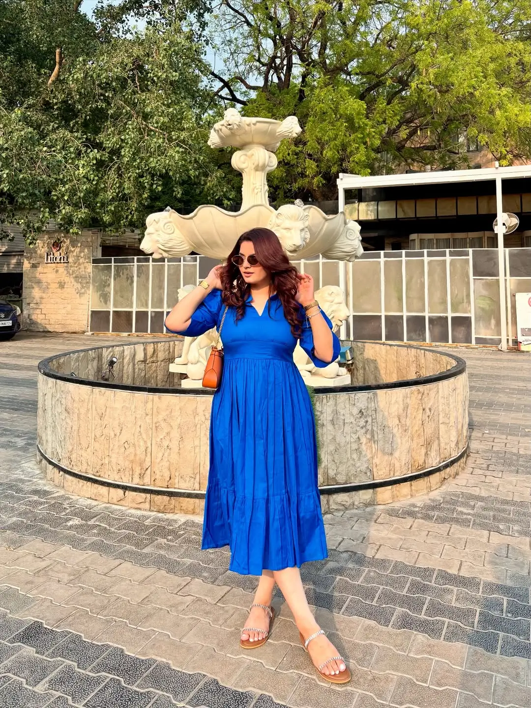 summer cotton dresses 2026 Bold Blue Midi That Instantly Elevates Casual Days