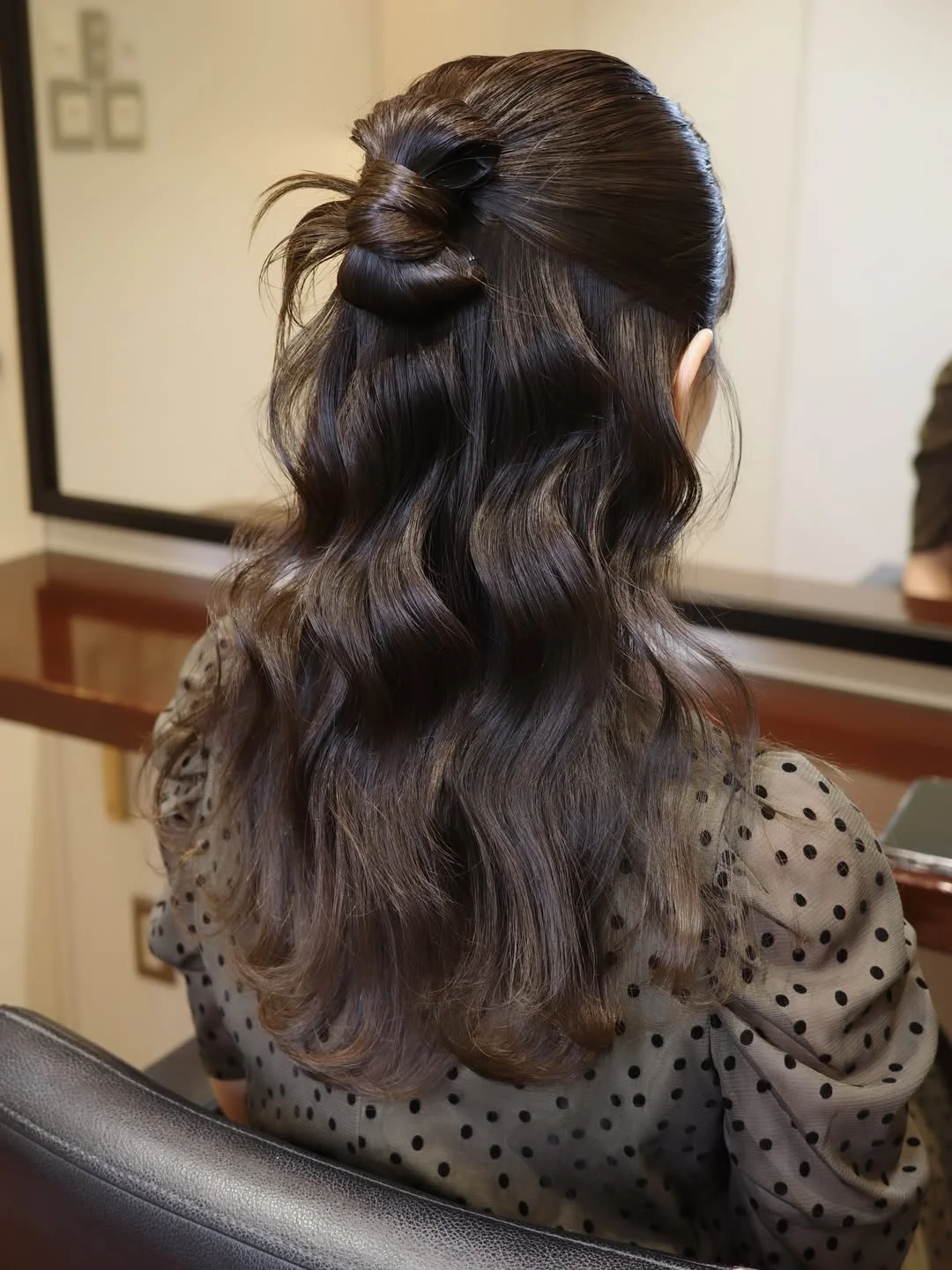best summer easy hairstyle 2026 Half-Up Twisted Knot with Loose Waves