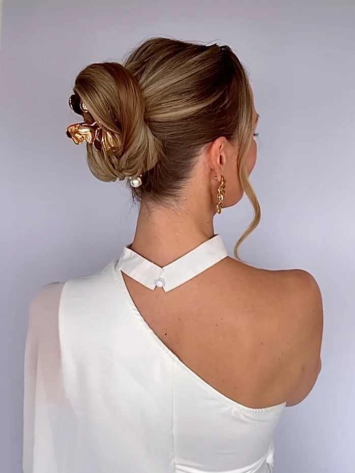 best summer easy hairstyle 2026 Effortless Claw Clip Updo