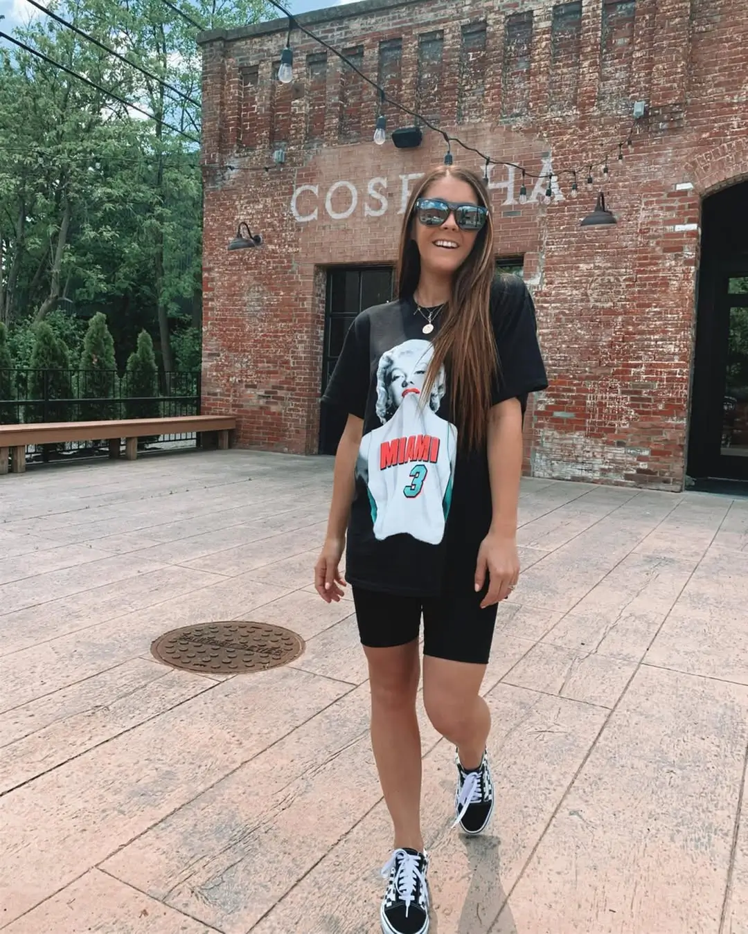 biker shorts outfits summer 2026 Graphic Ease: The Everyday Go-To