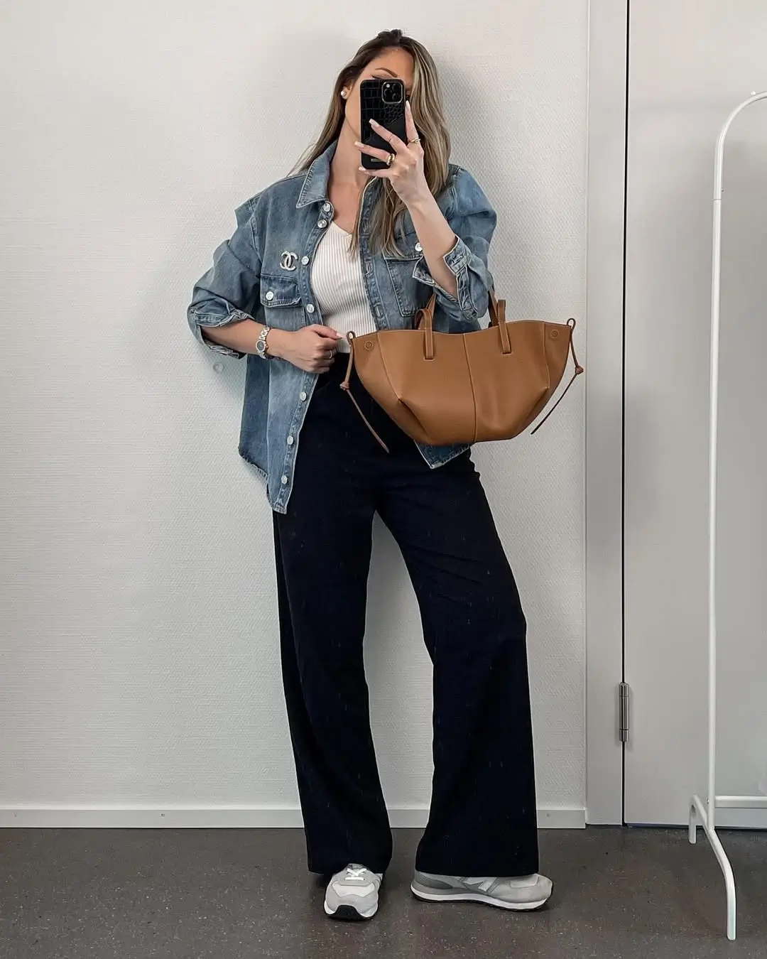 casual friday summer outfits with sneakers 2026 Denim-on-Denim but Make It Casual Friday