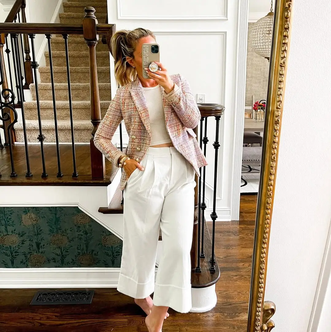 casual summer blazer outfits 2026 Soft Tailoring Meets Summer Whites