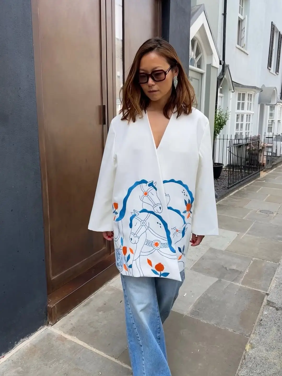 casual summer blazer outfits 2026 Artful Prints and Loose Silhouettes for Street Style Days