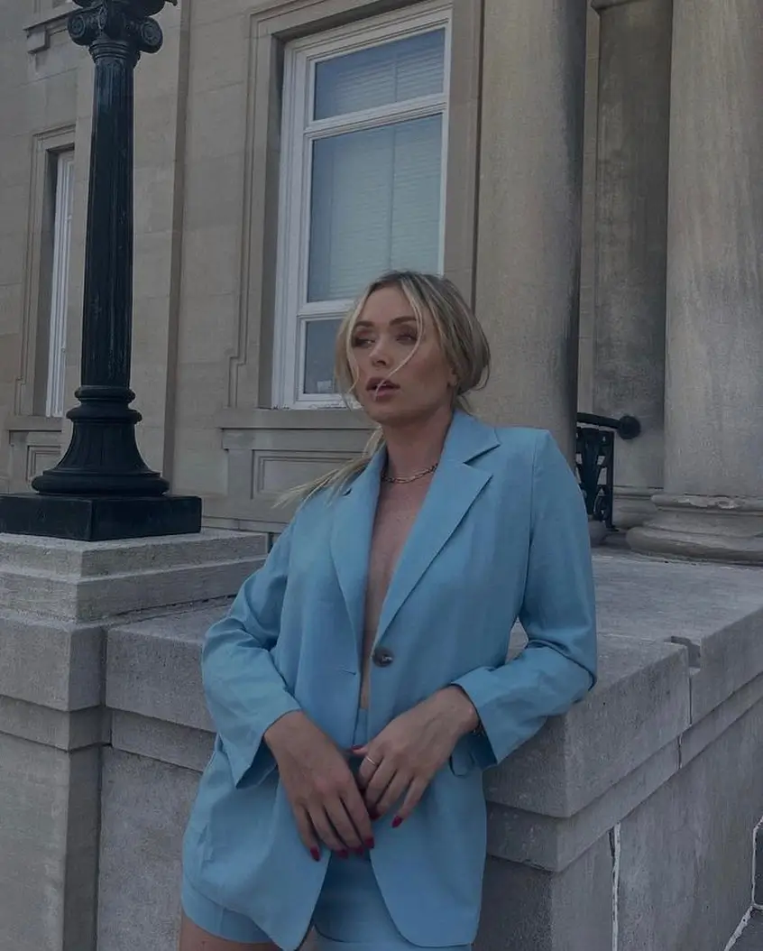 casual summer blazer outfits 2026 Soft Power in a Modern Blue Suit