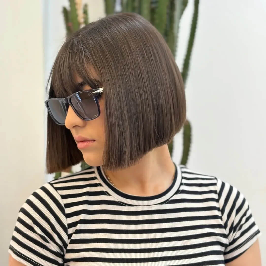 summer bob haircut 2026 Sharp Angled Bob with Modern Edge