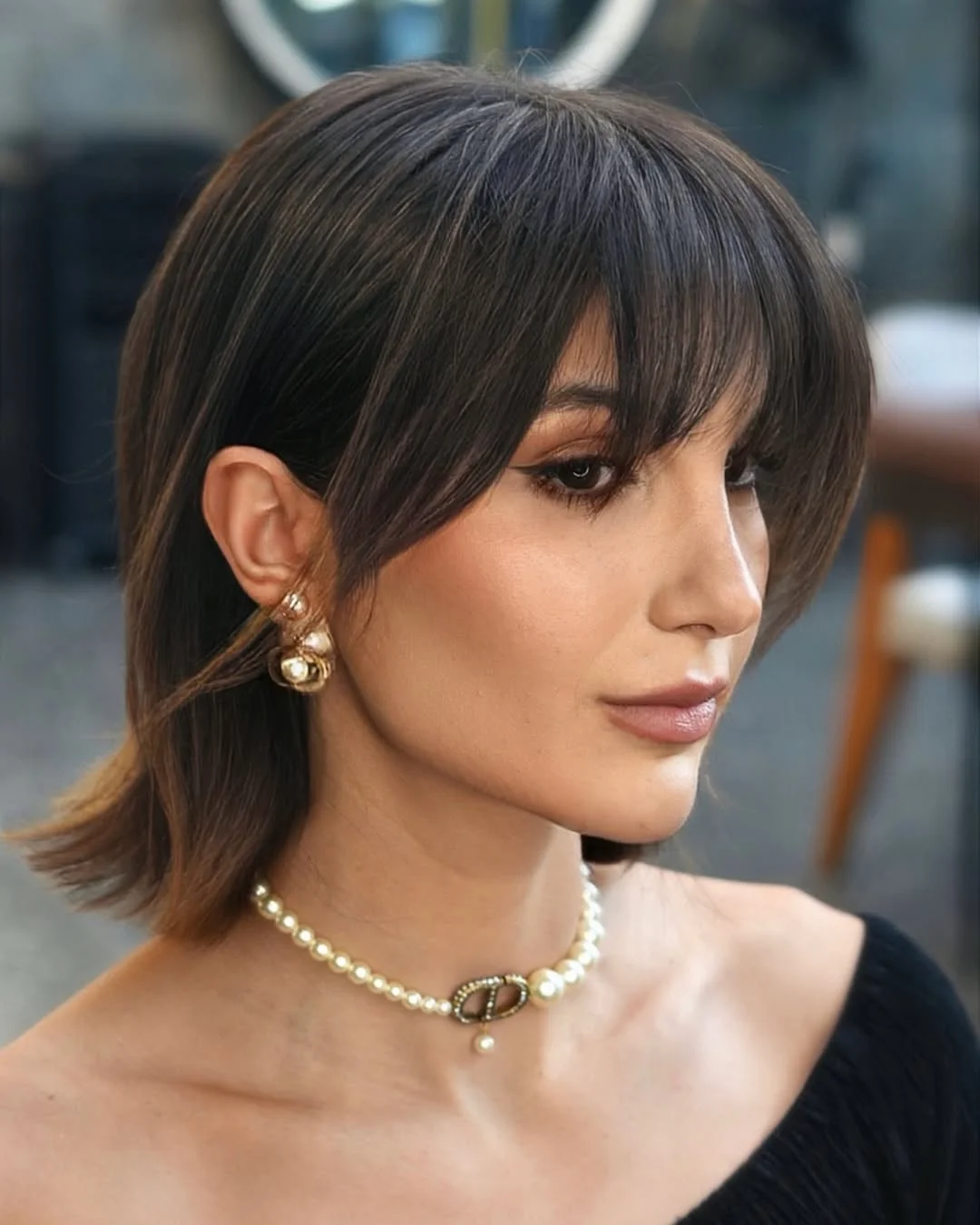 chic summer haircuts for thin fine hair 2026 Modern Medium Bob with Soft Bangs