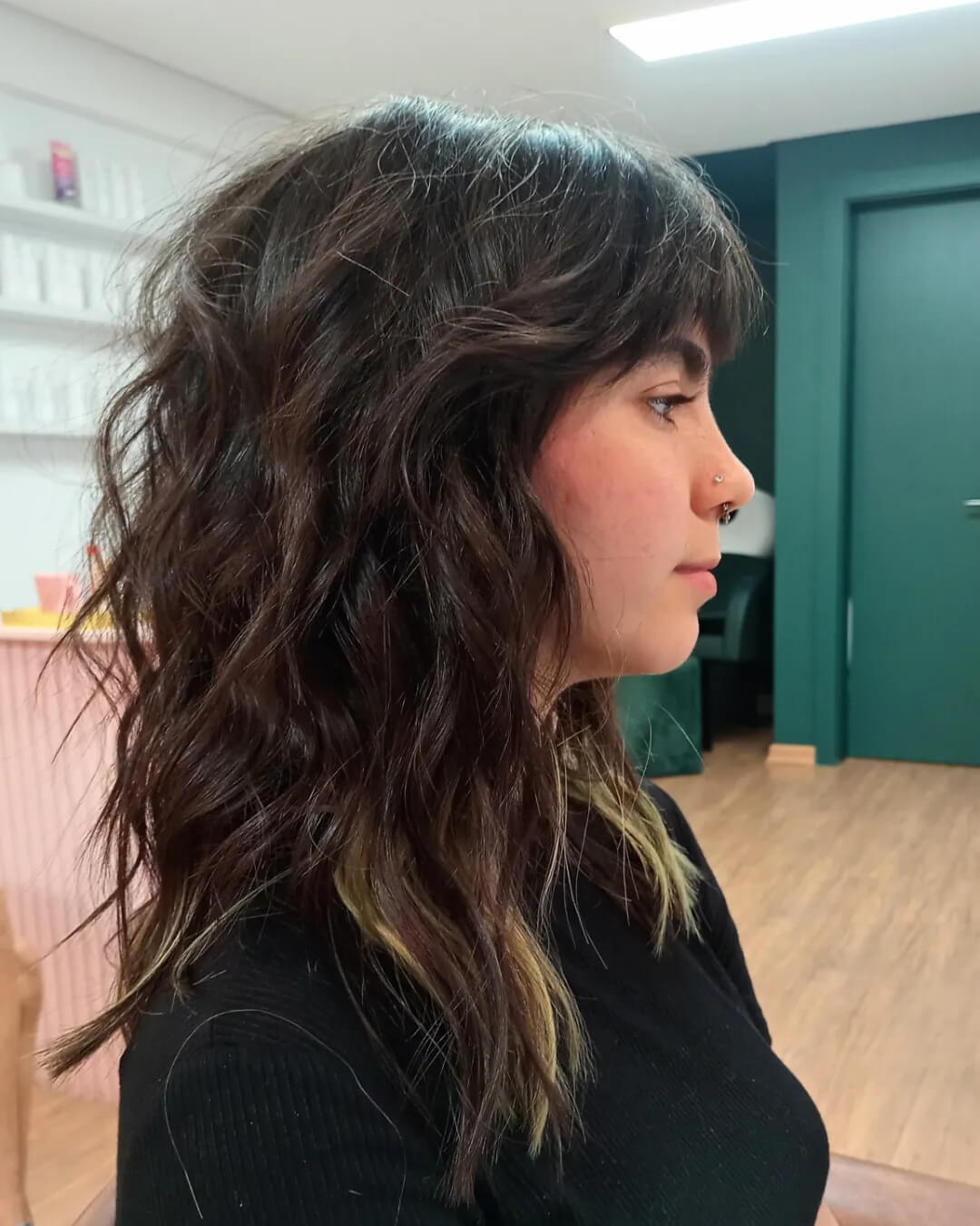 chic summer shag haircut 2026 soft layered medium shag with bangs