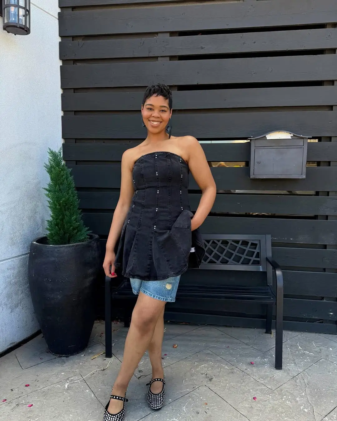 comfy breathable summer outfits 2026 Denim contrast with a playful twist