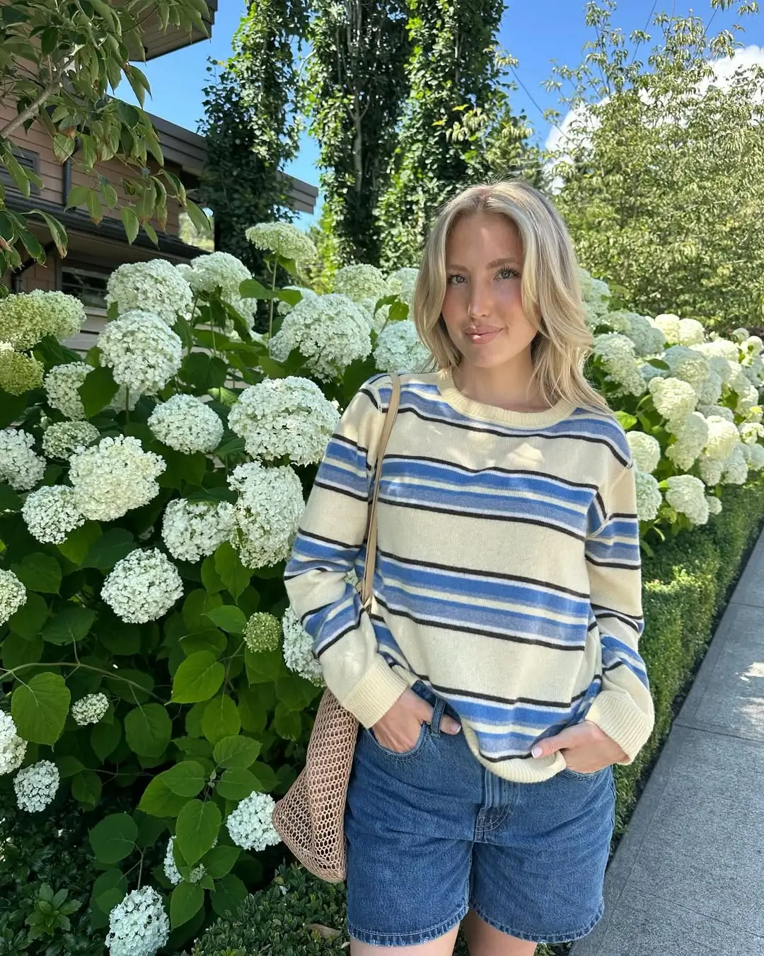 cute every day summer outfits 2026 Off-Duty Summer: Knitwear & Denim That Just Works