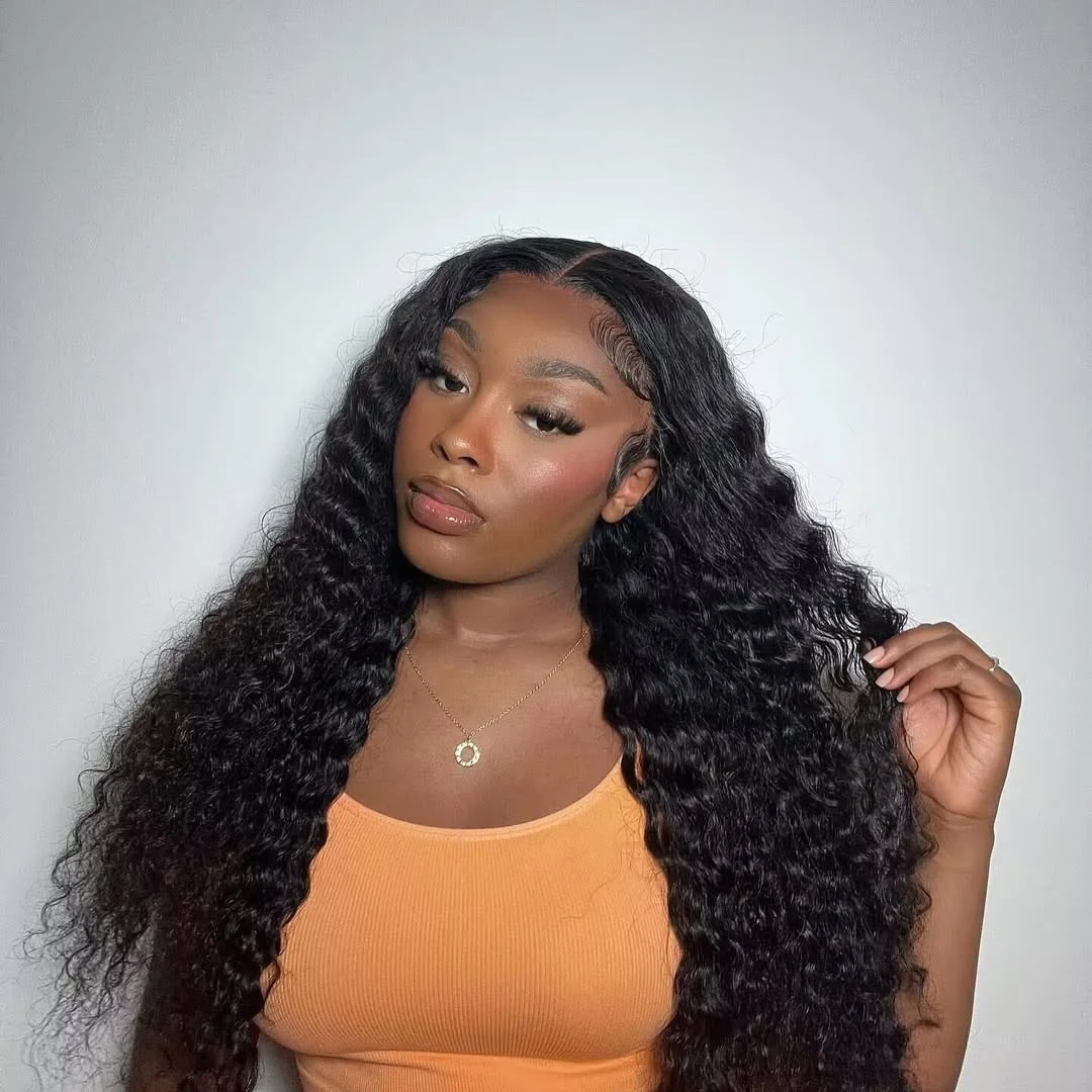 cute summer hairstyle black women 2026 Defined Deep Wave Texture with Center Part