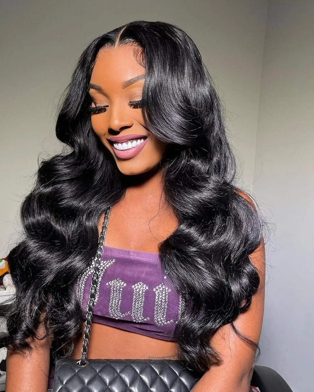 cute summer hairstyle black women 2026 Luxurious Deep Body Waves with Center Balance