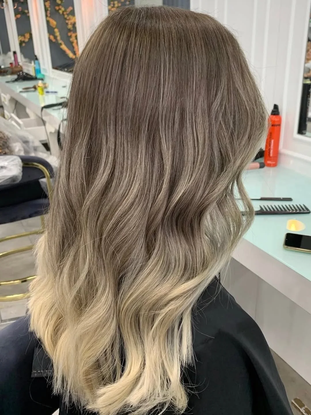 dimensional summer ombre hair color 2026 Soft ash brown ombre with shoulder length texture