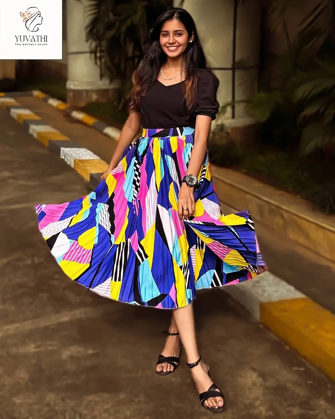 flowy summer skirt outfits 2026 Bold Prints and Playful Movement
