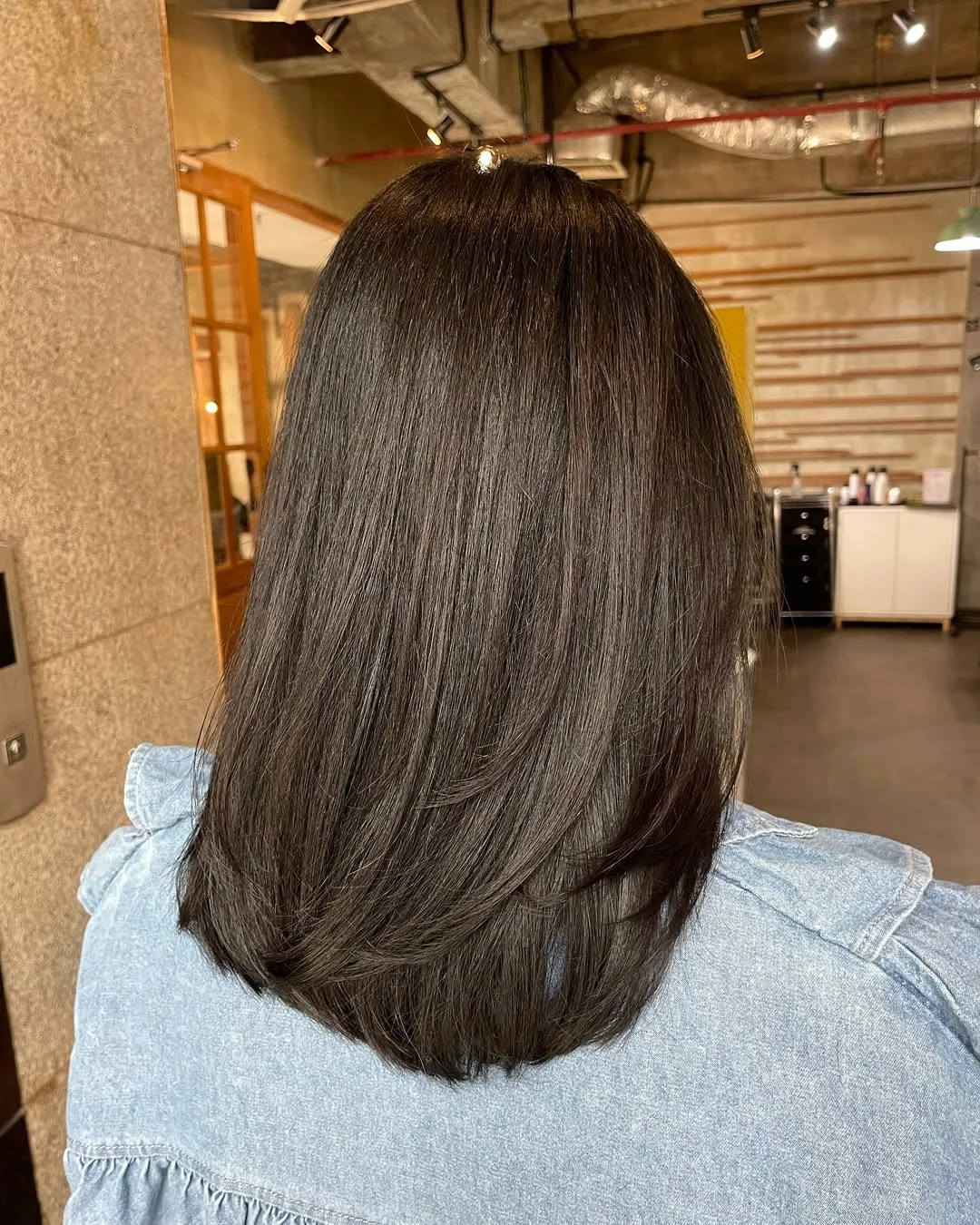 gorgeous summer haircut for round face 2026 Classic Medium Length Layers with Polished Shape