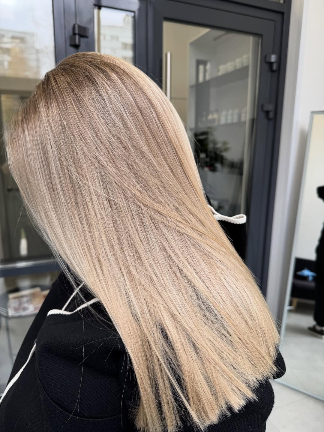 summer blonde hair color 2026 Soft Vanilla Straight Blonde with Seamless Blend
