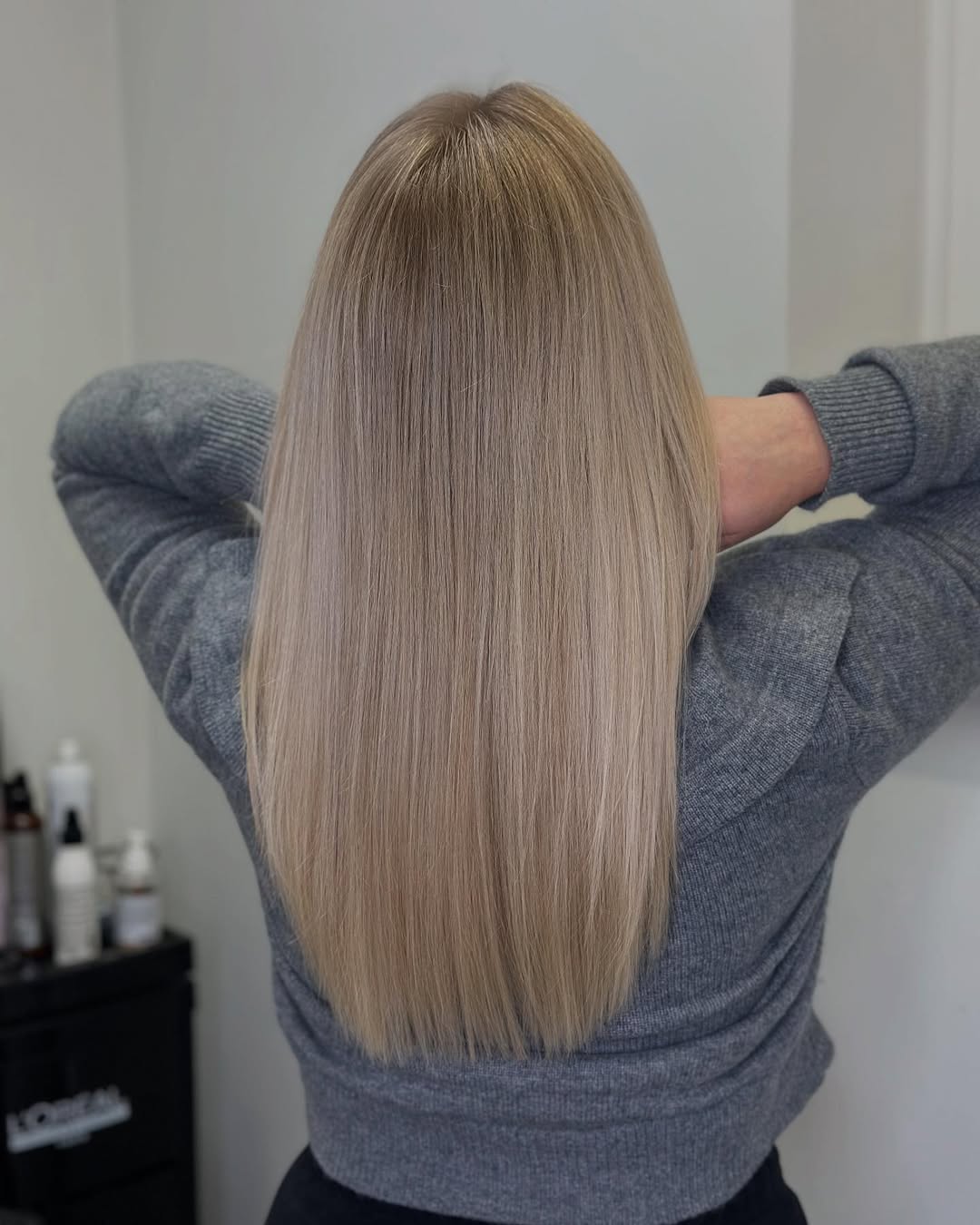 summer blonde hair color 2026 Silky Cool Beige Blonde with Seamless Length