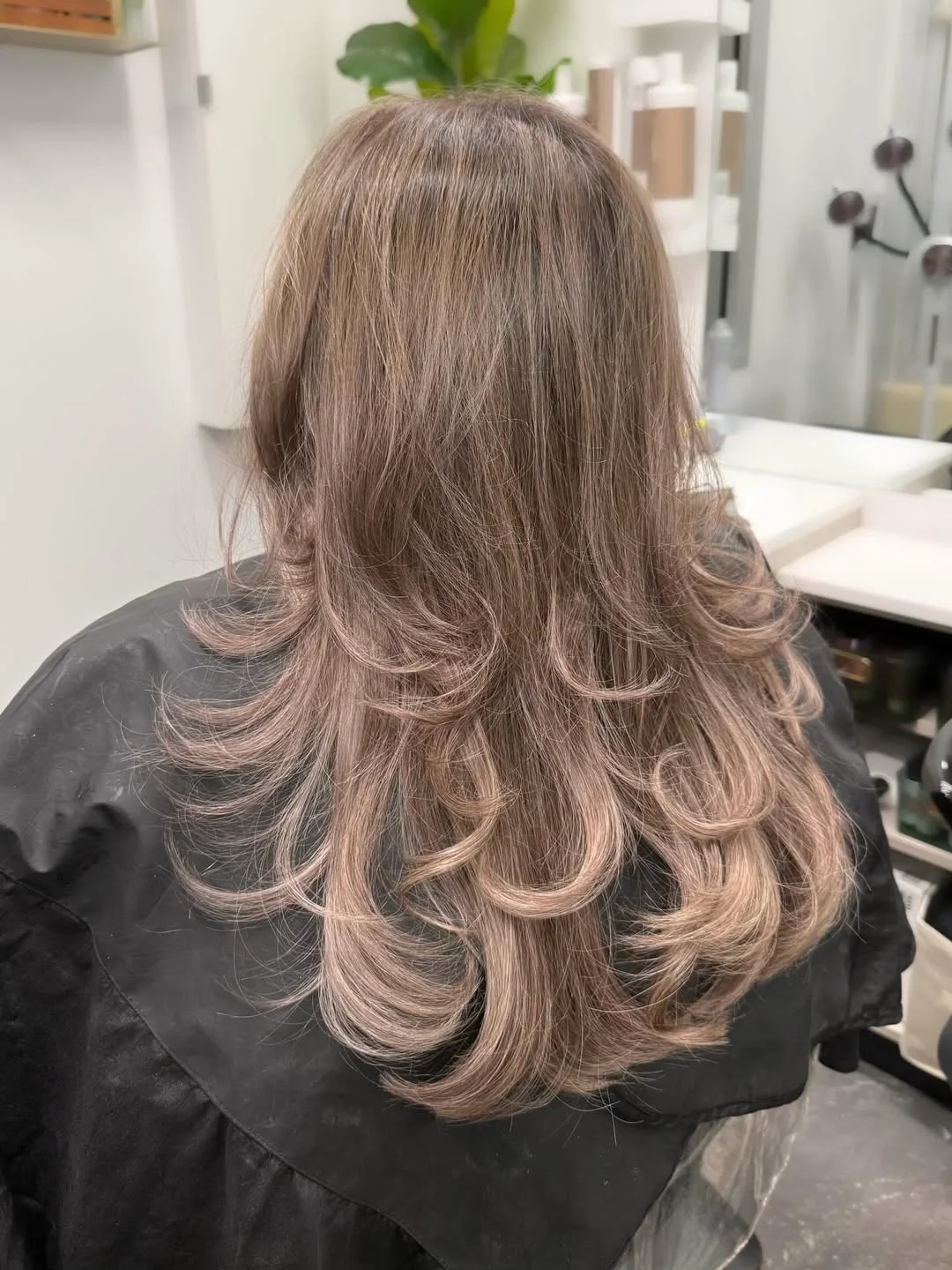 low lift summer mushroom brown hair color 2026 Cool Ash Mushroom with Feathered Light Ends