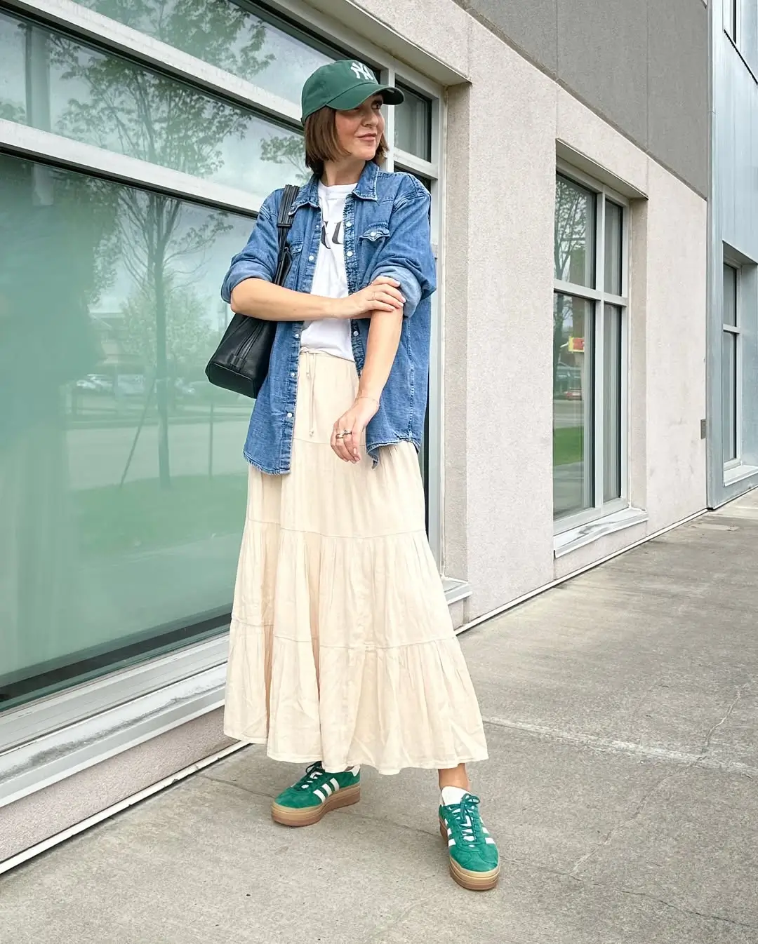 maxi skirt outfits summer 2026 Sporty Layers with a Street Style Edge