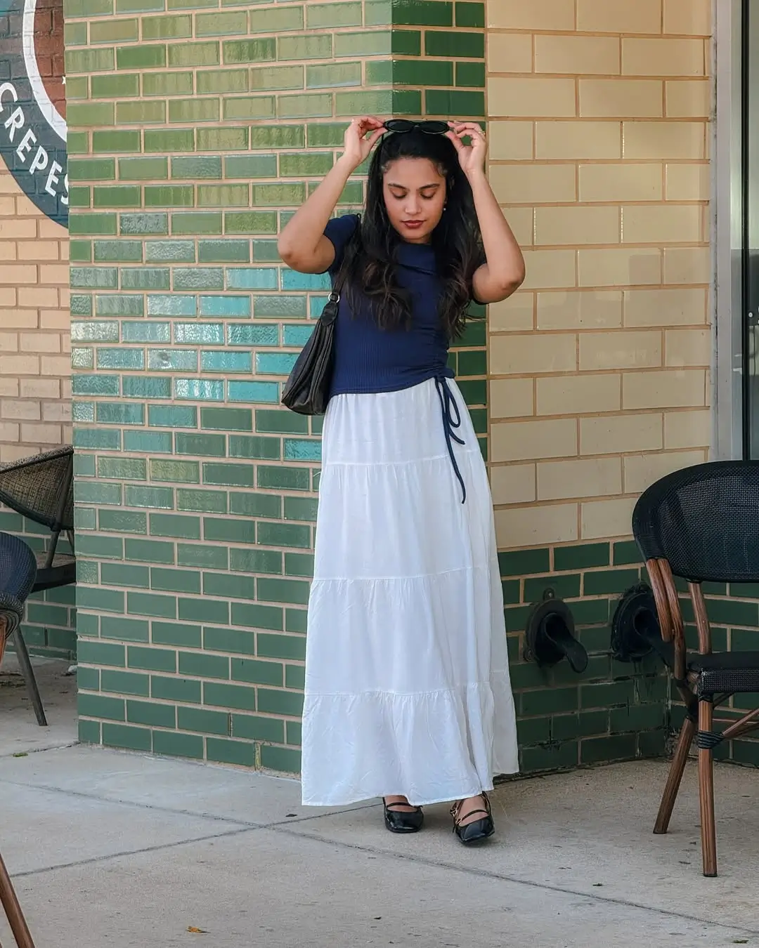 maxi skirt outfits summer 2026 Navy and White The Summer Combo That Never Misses
