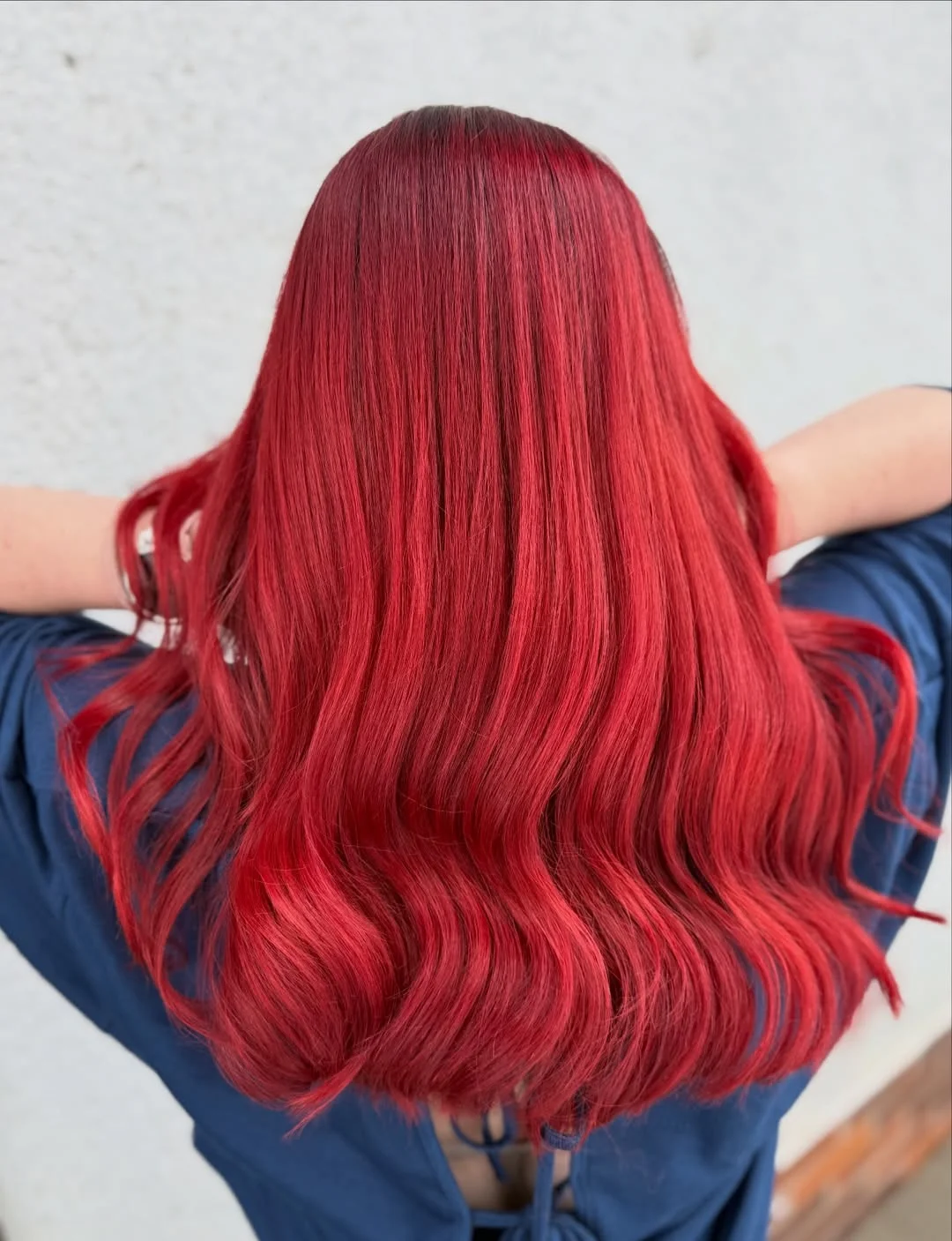 soft summer red hair color 2026 Soft Radiant Red Waves with Seamless Blend