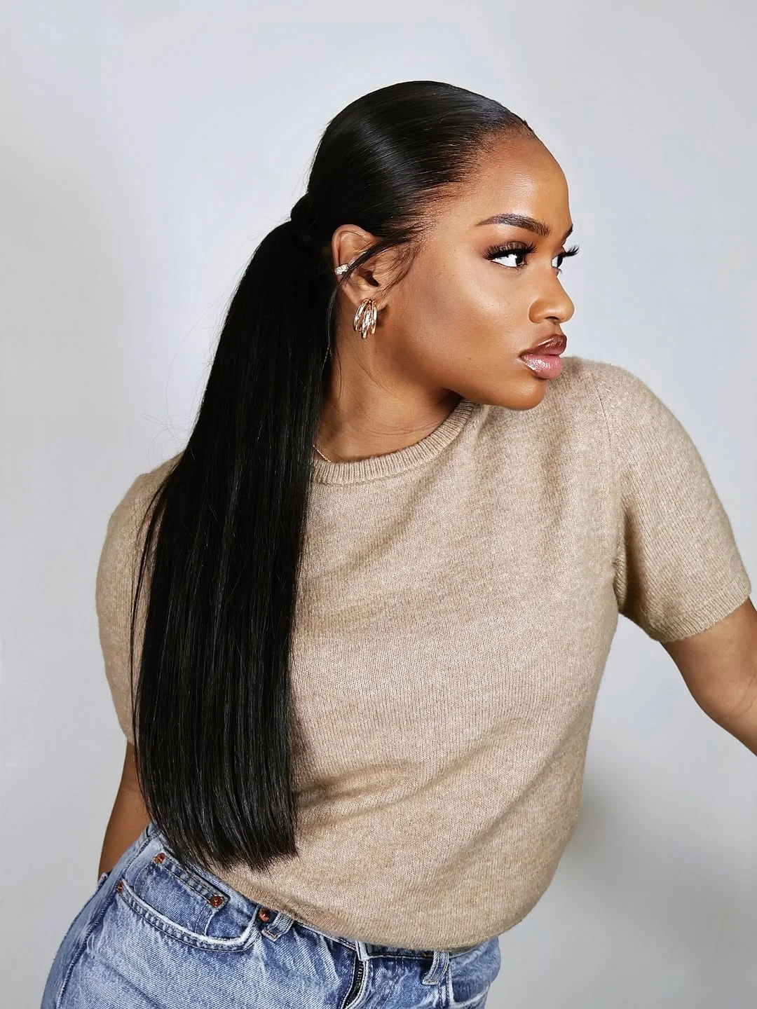 sporty summer ponytail hairstyle 2026 Ultra Sleek Long Ponytail with Defined Length