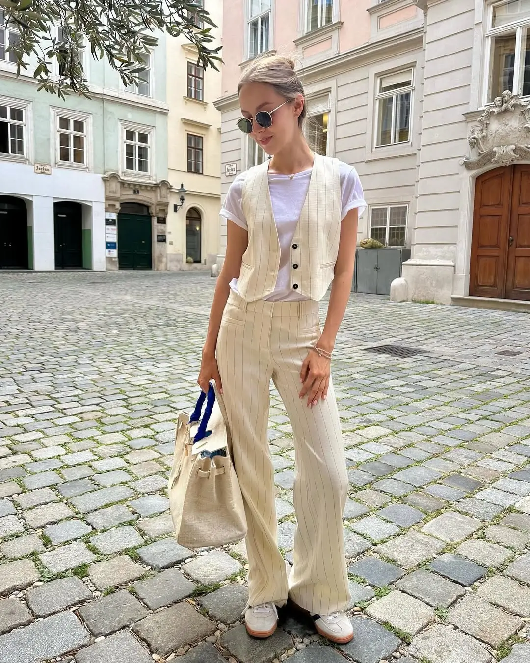 summer business casual outfit 2026 Relaxed Tailoring with a Hint of European Summer