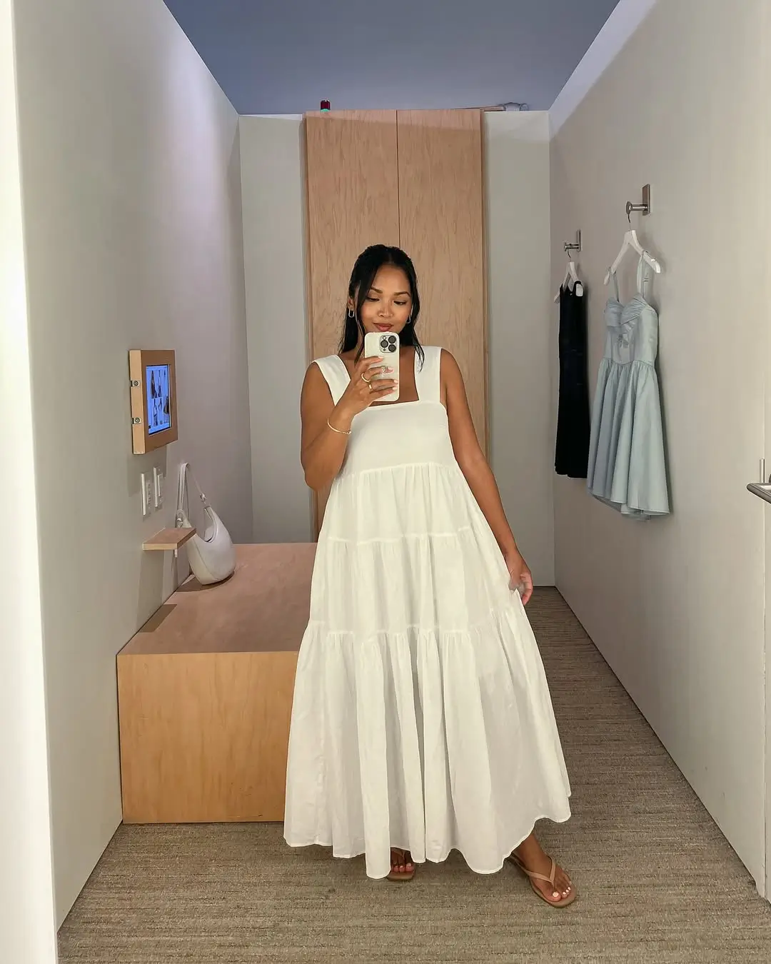 summer flowy maxi dresses 2026 Crisp White Layers The Minimal Volume Maxi