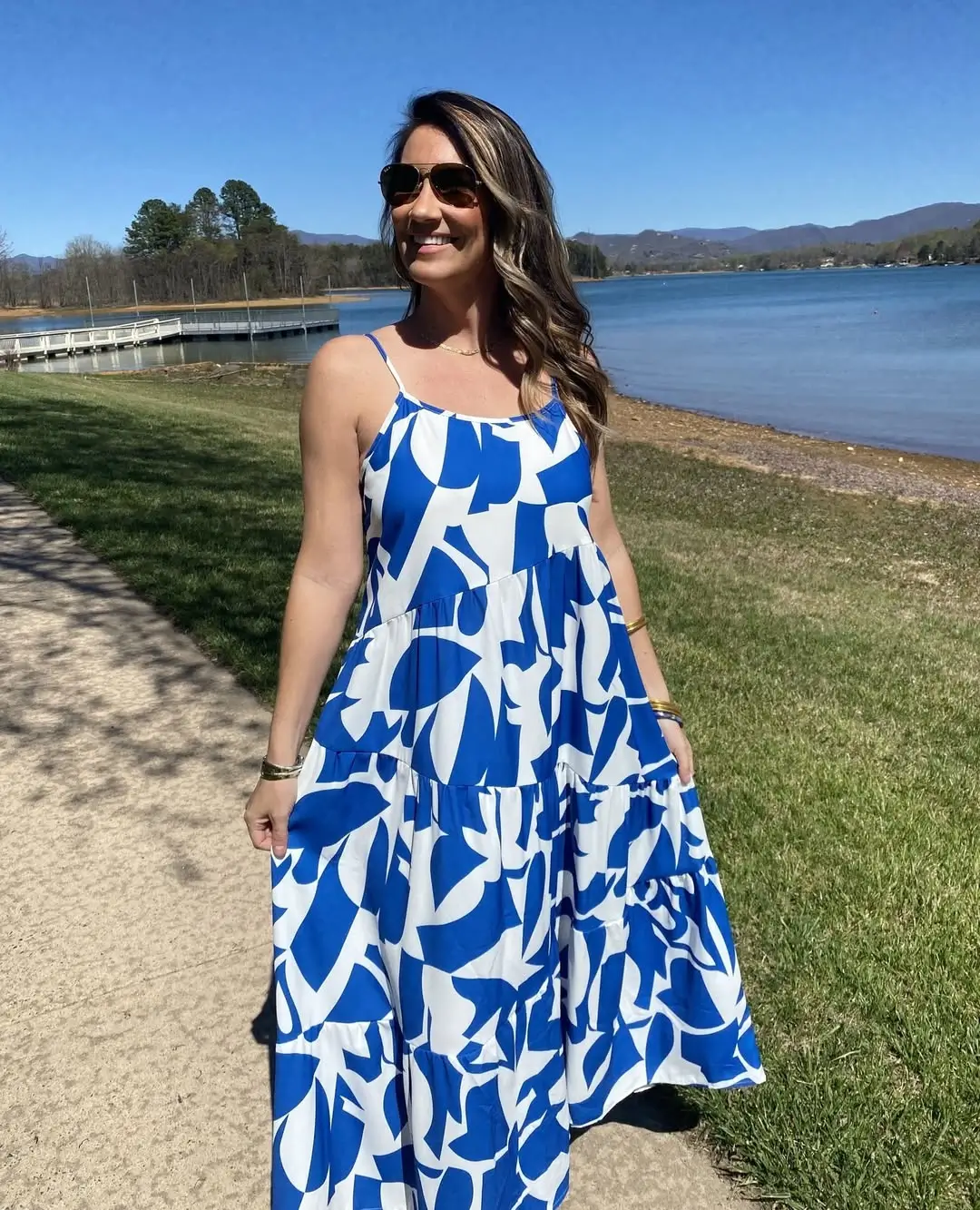 summer flowy maxi dresses 2026 Bold Blue Prints The Graphic Summer Statement Maxi