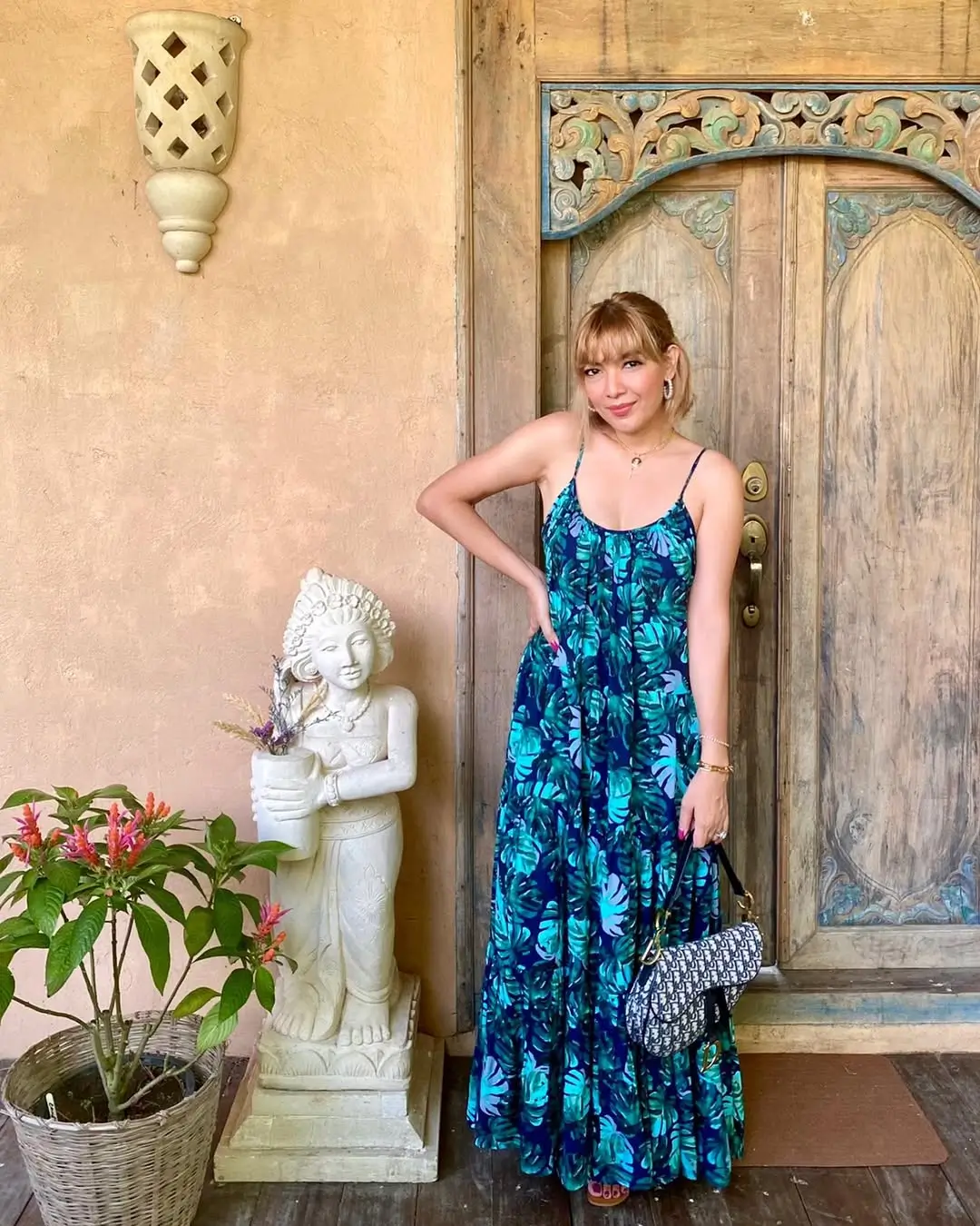 summer flowy maxi dresses 2026 Tropical Depth The Dark Botanical Maxi Dress