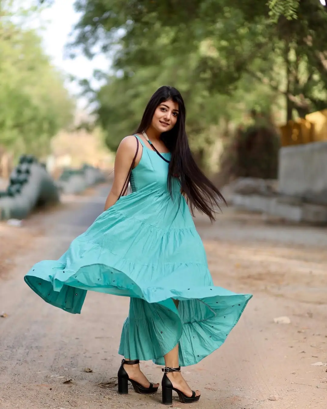 summer flowy maxi dresses 2026 Fresh Mint Movement The Playful Twirl Maxi