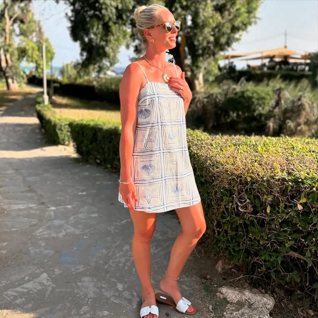 summer linen outfits 2026 Light Linen Mini Dress with Subtle Coastal Vibe