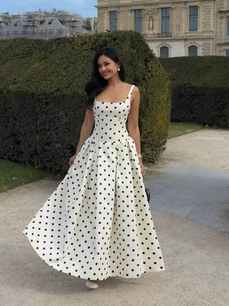 summer sleeveless dresses 2026 Polka Dot Drama Classic Meets Cinematic