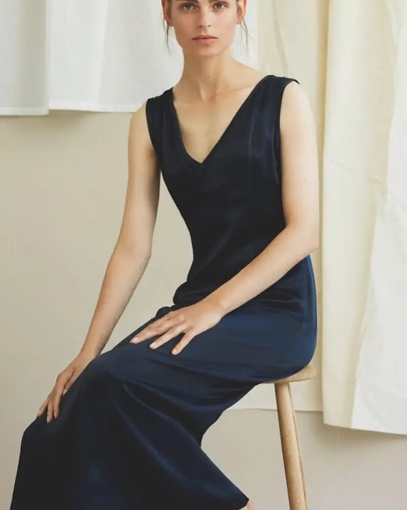 summer sleeveless dresses 2026 Midnight Slip Minimalism Quiet Luxury in Motion