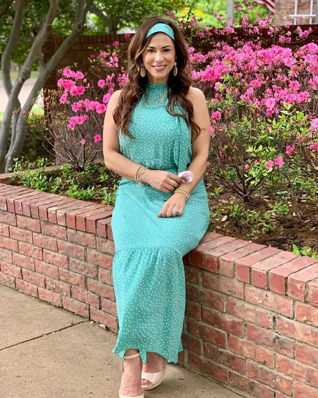 summer sleeveless dresses 2026 Playful Teal Midi When Personality Leads the Look