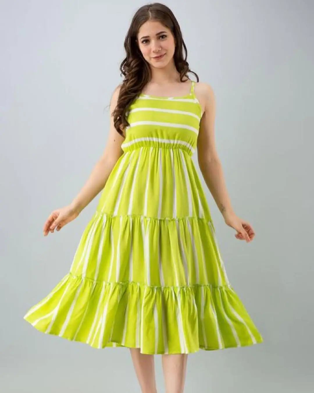 summer sleeveless dresses 2026 Lime Stripe Energy Playful Bright Slightly Unexpected