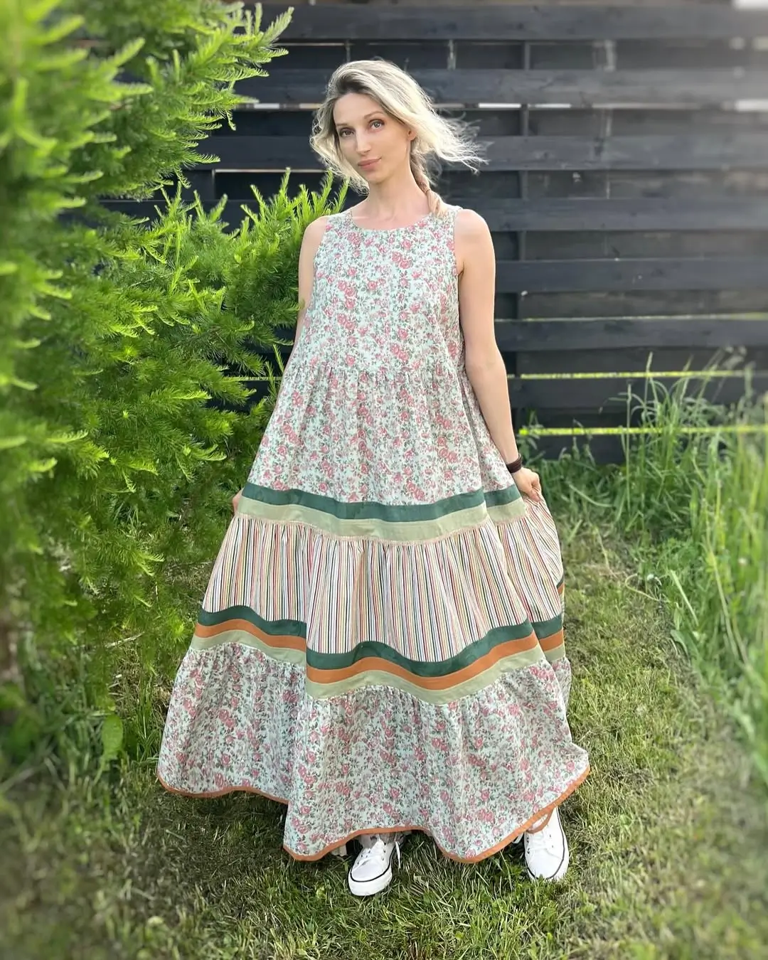 summer sundresses 2026 Vintage Patchwork Romance with a Modern Twist