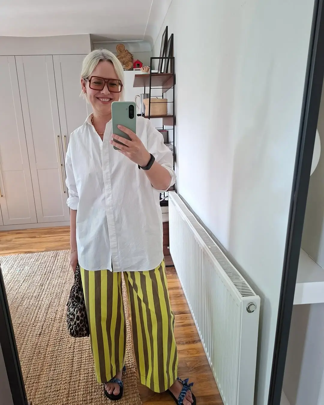 trendy midsize outfits summer 2026 Relaxed Shirt Energy Meets Playful Stripes