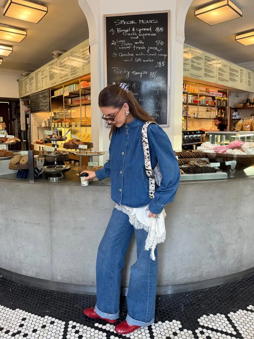 trendy midsize outfits summer 2026 Denim-on-Denim with a Feminine Twist