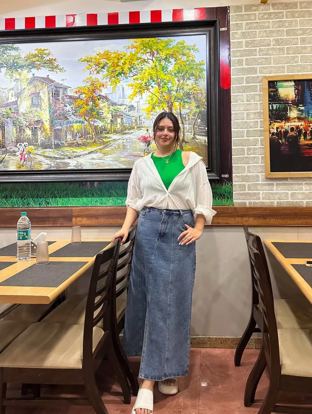 trendy midsize outfits summer 2026 Denim Maxi and Light Layers for Everyday Balance