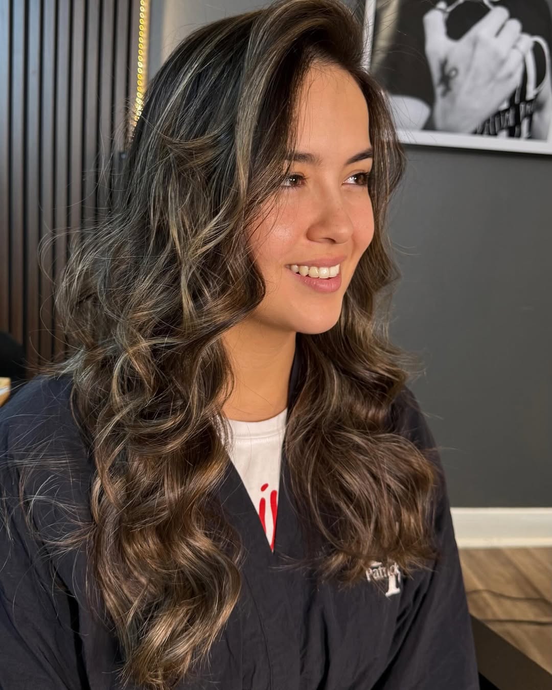 trendy summer hair color ideas for brunettes 2026 Cool Brunette Waves with Ashy Dimension