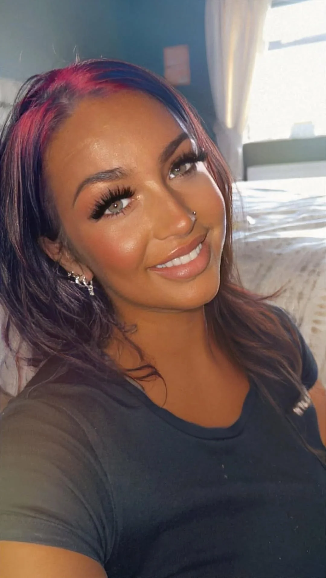 chestnut summer hair color for dark skin 2026 Berry Chestnut Balayage With Subtle Magenta Shine