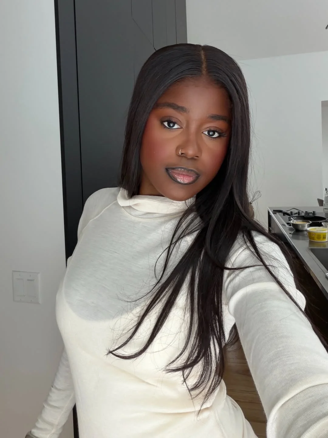 chestnut summer hair color for dark skin 2026 Silky Espresso Chestnut With Barely-There Warmth