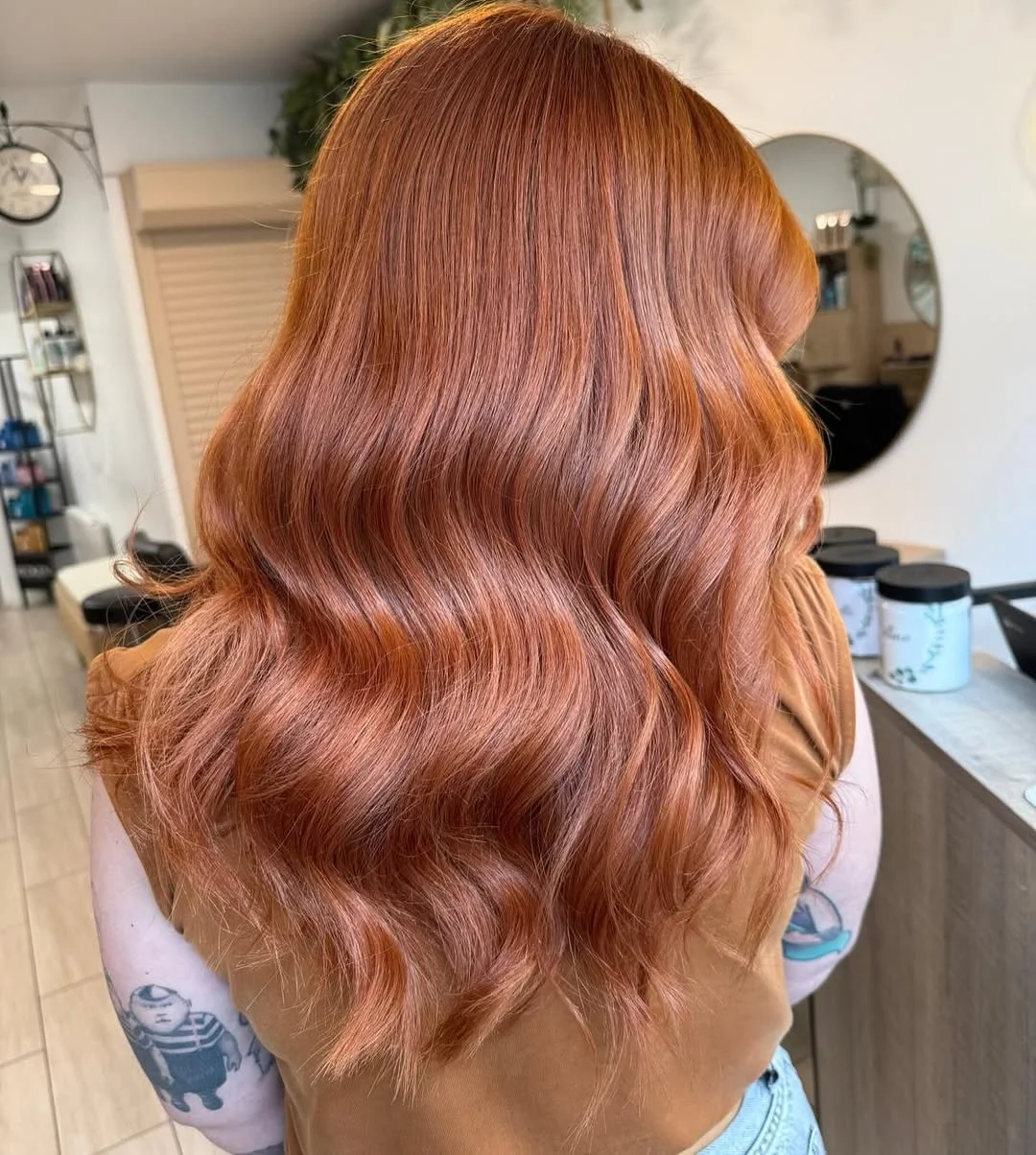 copper summer hair color for light skin 2026 Muted Peach Copper With Romantic Vintage Shine
