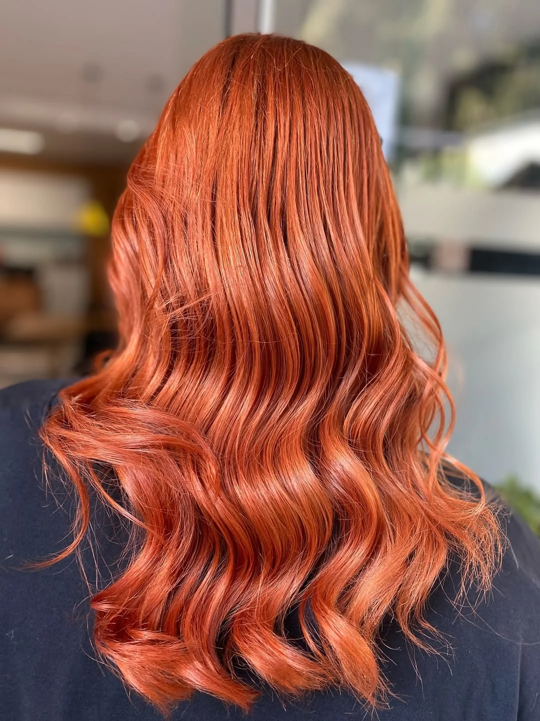 copper summer hair color for light skin 2026 Bright Cinnamon Copper With Glossy Romantic Waves