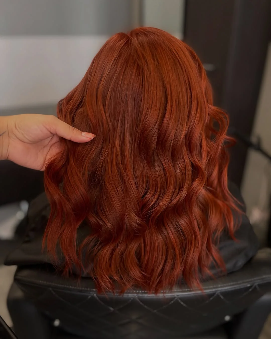 copper summer hair color for light skin 2026 Dark Cherry Copper Waves With Velvet Dimension