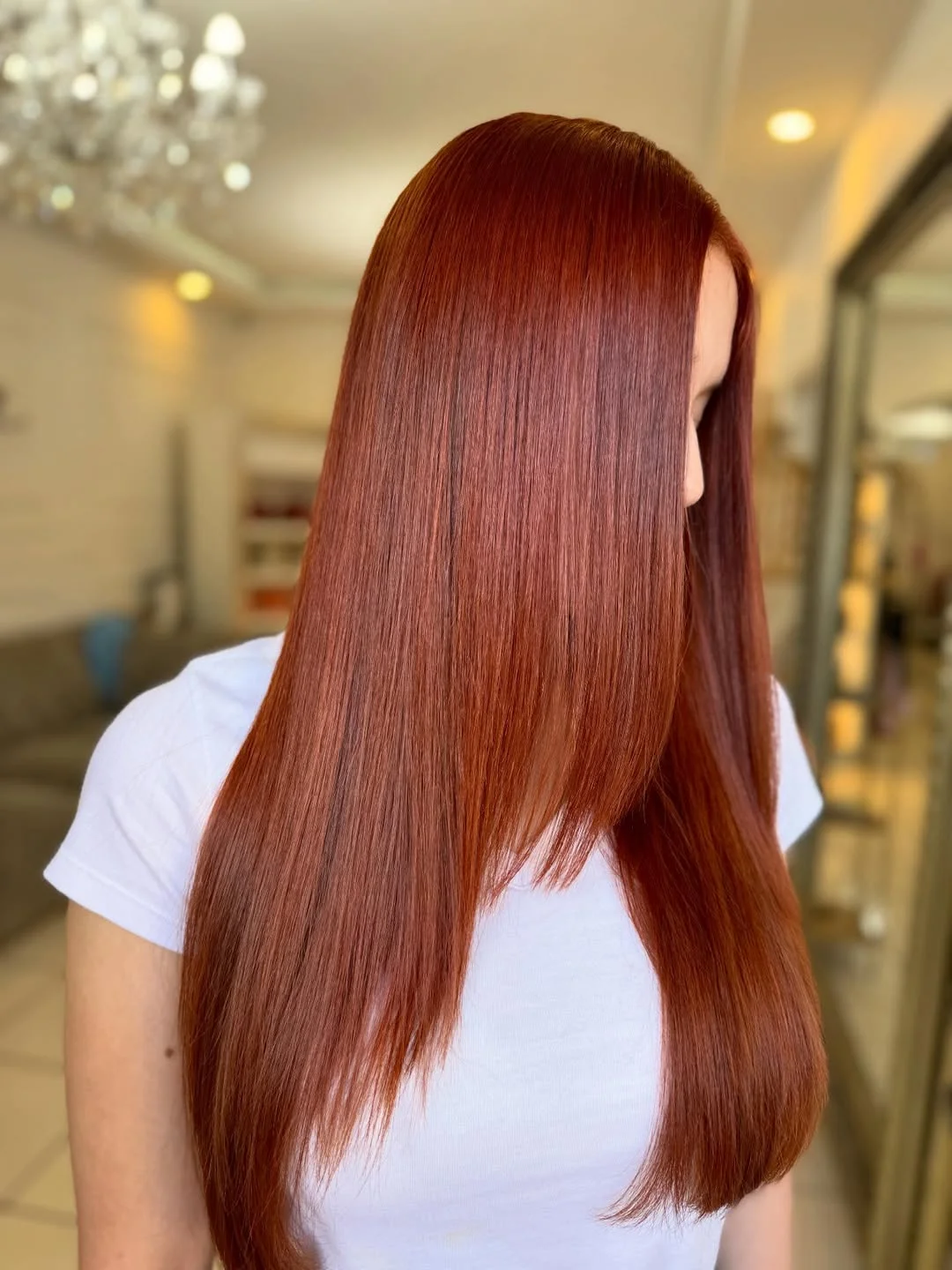 copper summer hair color for light skin 2026 Deep Auburn Copper Glass Hair
