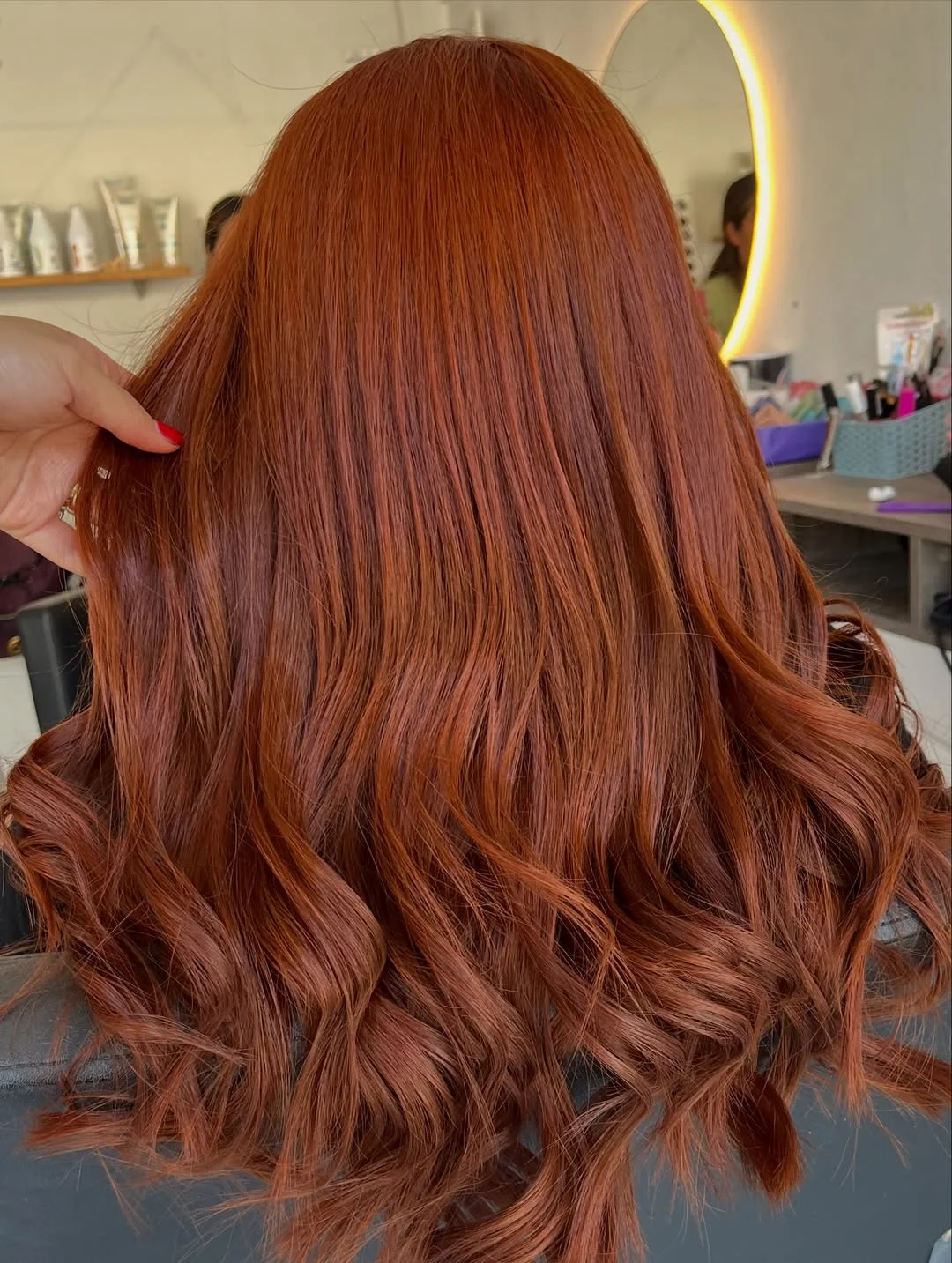 copper summer hair color for light skin 2026 Deep Cinnamon Copper Waves With Dimensional Shine