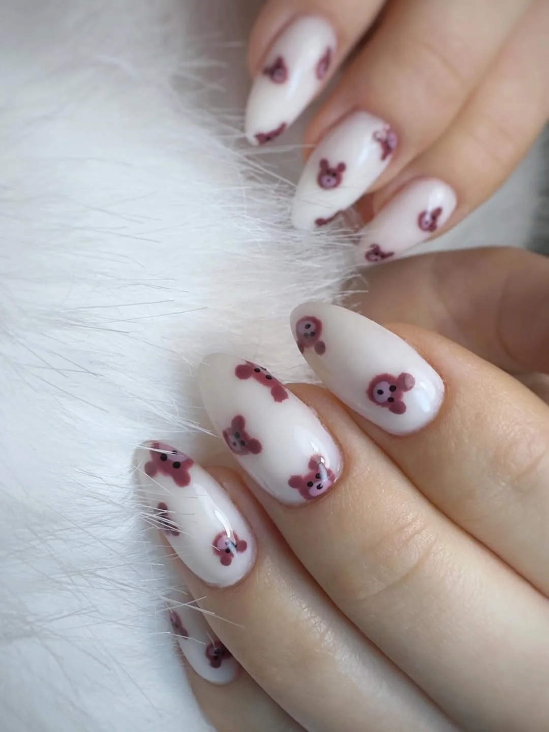 funky summer nails 2026 Sweet Teddy Bear Charm Nails